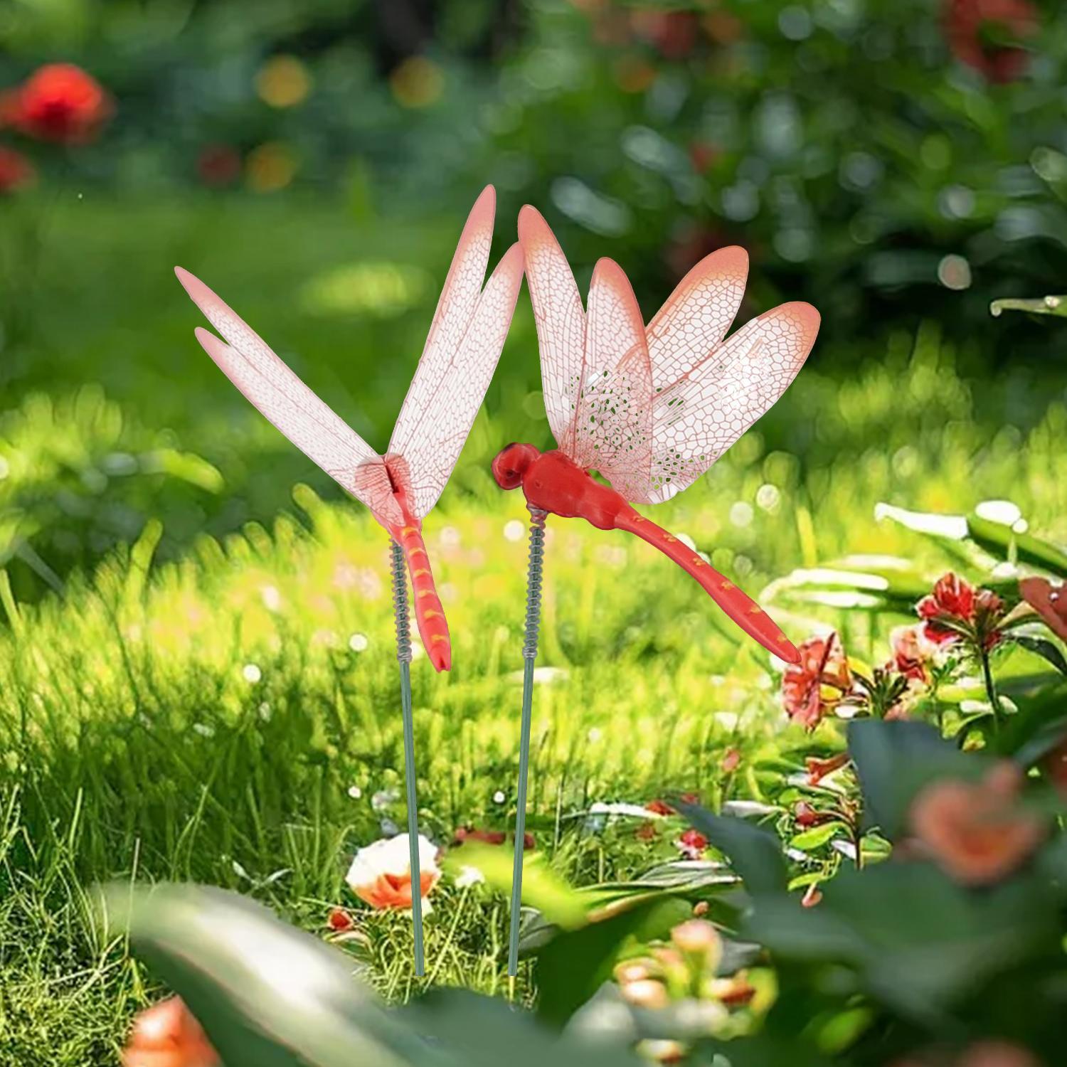 4/8/12PCS Dragonfly Hat Clip Bug Repellent,Outdoorhat Clip on Fake Dragonfly Rod clipfor Bug Repellent, 3D Dragonfly GardenStakes Decor, Multicolor Waterproof, EasyAttachment for indoor Outdoor Mosquito repellent DRAGONFLY