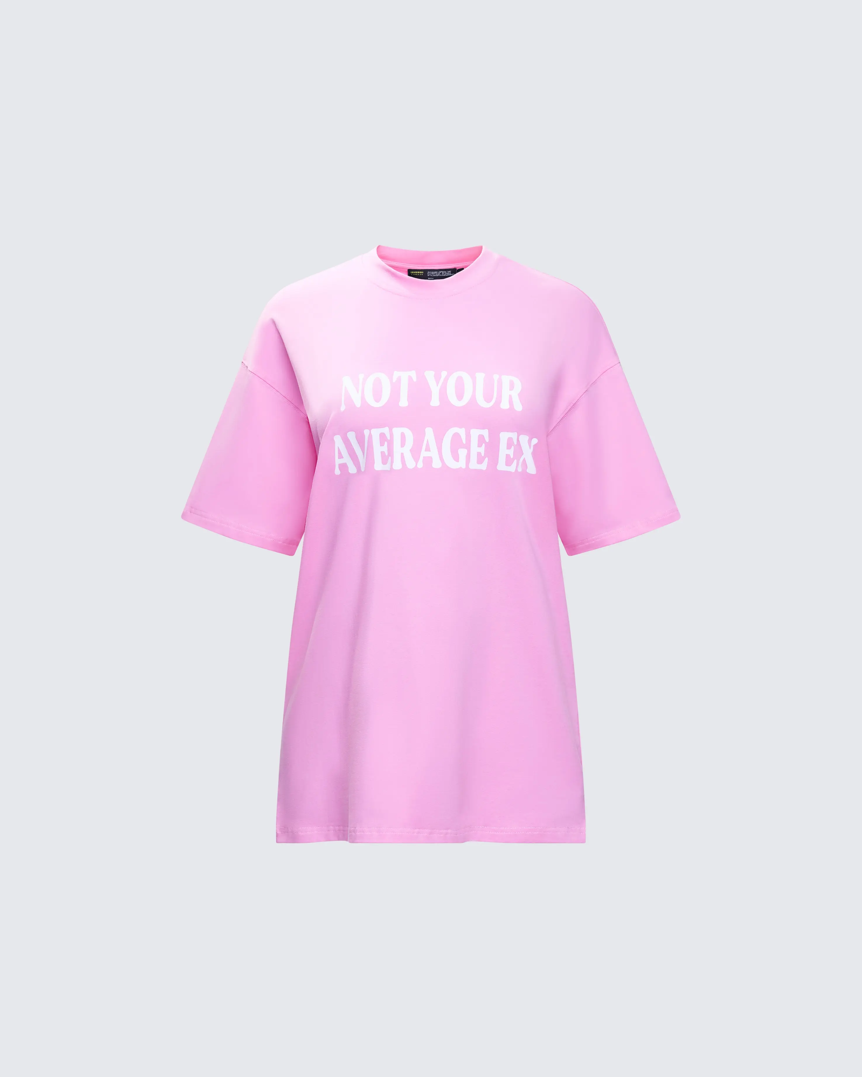 Ula Pink Printed Oversized Tee