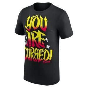 You Are Cursed!” Wrestling Inspired T-Shirt – Spooky Funny Graphic Tee with Dark Humor Vibe
