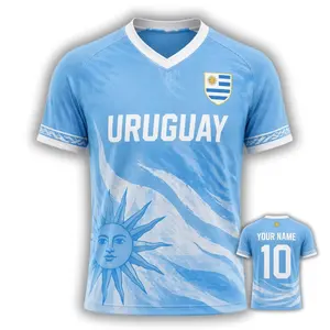 Uruguay 3D Football Jersey WC 2026 Fan Shirt Unisex Soccer Sports Jersey CJ1