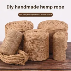DIY Handmade Vintage Hemp Rope Making Handmade Grape Soap Raw Materials Thick and Thin Hemp Rope Binding Rope Gift Box Hemp Rope Photo Wall Rope