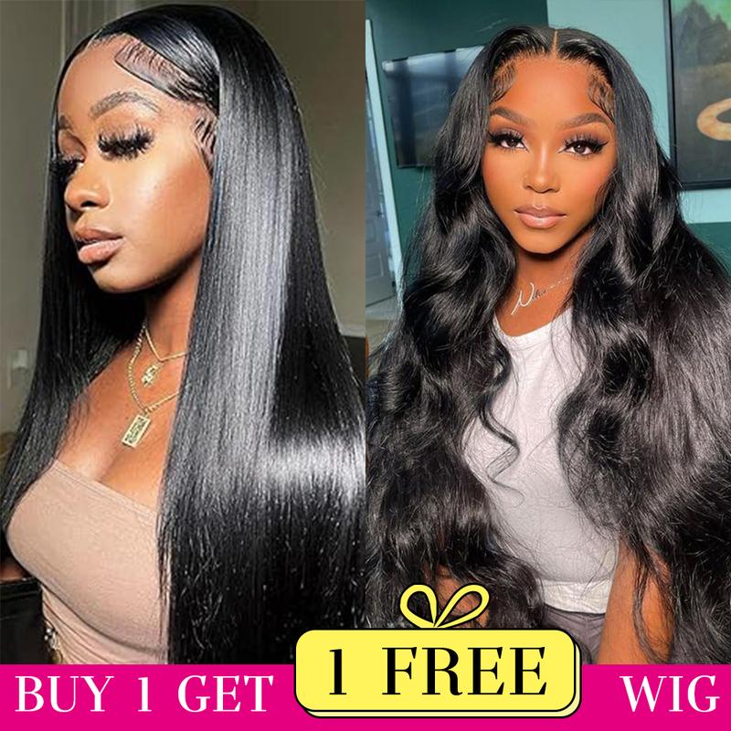NEW[Combo sale 28"&22"]''Buy 1 get 2'' 13x4 Straight Lace Front Wigs Human Hair for Women 180 Density HD Transparent Lace Frontal Wigs For Women