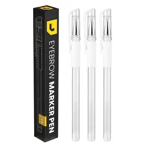 | 3 count  Marker Pen | Eyebrow PMU Microblading Outline Pencil | Felt Pen White Brow Position Mapping Pencil White Marker Pen Beauty SPMU | Permanent Makeup Position Mark Tools