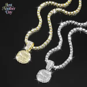 Delicate Shiny Last Supper Pendant Necklace Men's Jewelry Match Iced Out 4mm Tennis Chain Fashion Hip Hop Style Women Gift Silver Gold Rose Gold