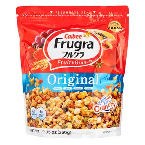 Calbee Frugra Fruit & Granola, Original (Strawberry, Apple, Papaya, Raisin), Reduced Sugar (Strawberry, Raisin) 350g