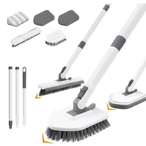 Multi-Head Floor Brush Set, Bathroom & Toilet Cleaning Tool, Durable Design for Efficient Dirt Removal, Ideal for Home Use