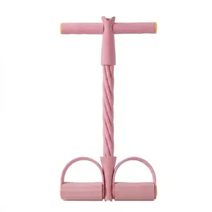 RENZEC Ab Workout Equipment with 6 Resistance Bands – Portable Core Trainer with Non-Slip Foot Pedals, Sit-Up Exercise Band for Abs, Arms & Waist, Home Gym Fitness Trainer