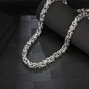 Hip Hop Punk Male Jewelry Width 5MM Imperial Chain Necklace Fashion Men's Necklace Hip Hop Rock Jewelry Length 60  for Men Rapper