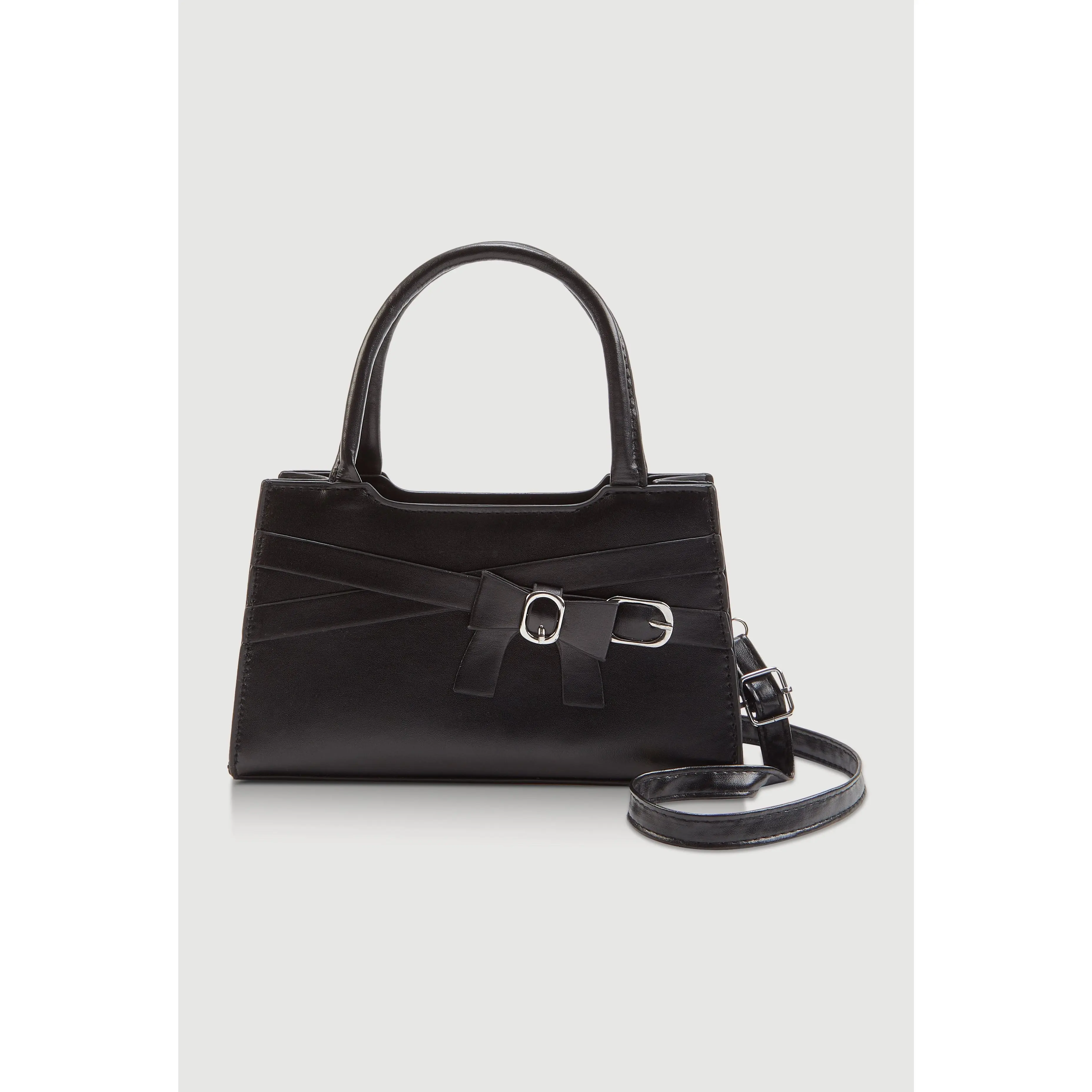 Buckle Detail Convertible Crossbody Handbag