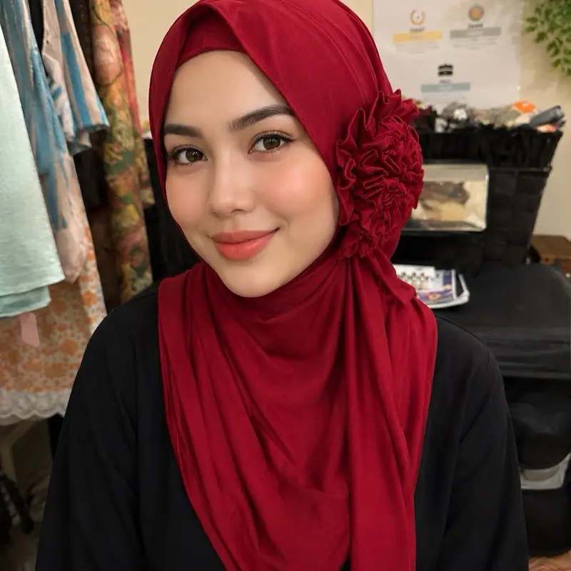 Jersey Cotton Turban Hijab, Breathable Comfortable Headwear for Muslim Women