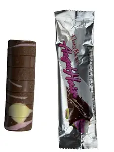 Rosso Bianco Angel Hair Chocolate Crunchy Strawberry Flavor with Cotton Candy & Pistachios Premium Quality Sweet Snack for Dessert or Treat