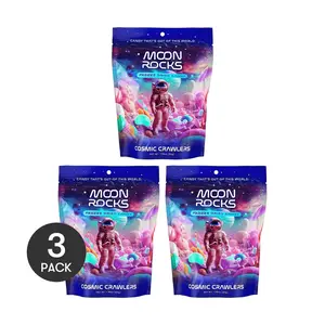 3 Pack MOON ROCKS Freeze-Dried Candy Mixed Fruit Flavor 50g Each