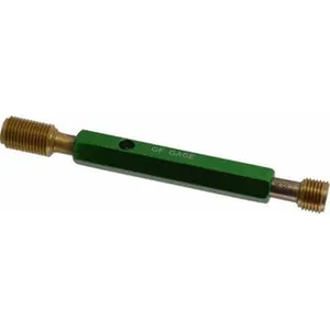 GF Gage Plug Thread Gage, 1/2-20 Thread, 3B Class, Double End Go & No Go, 0.4675" Go Pitch Dia, 0.4717" No Go Pitch Dia, Handle Included, All Seasons Measuring Tool W0500203BSTIN