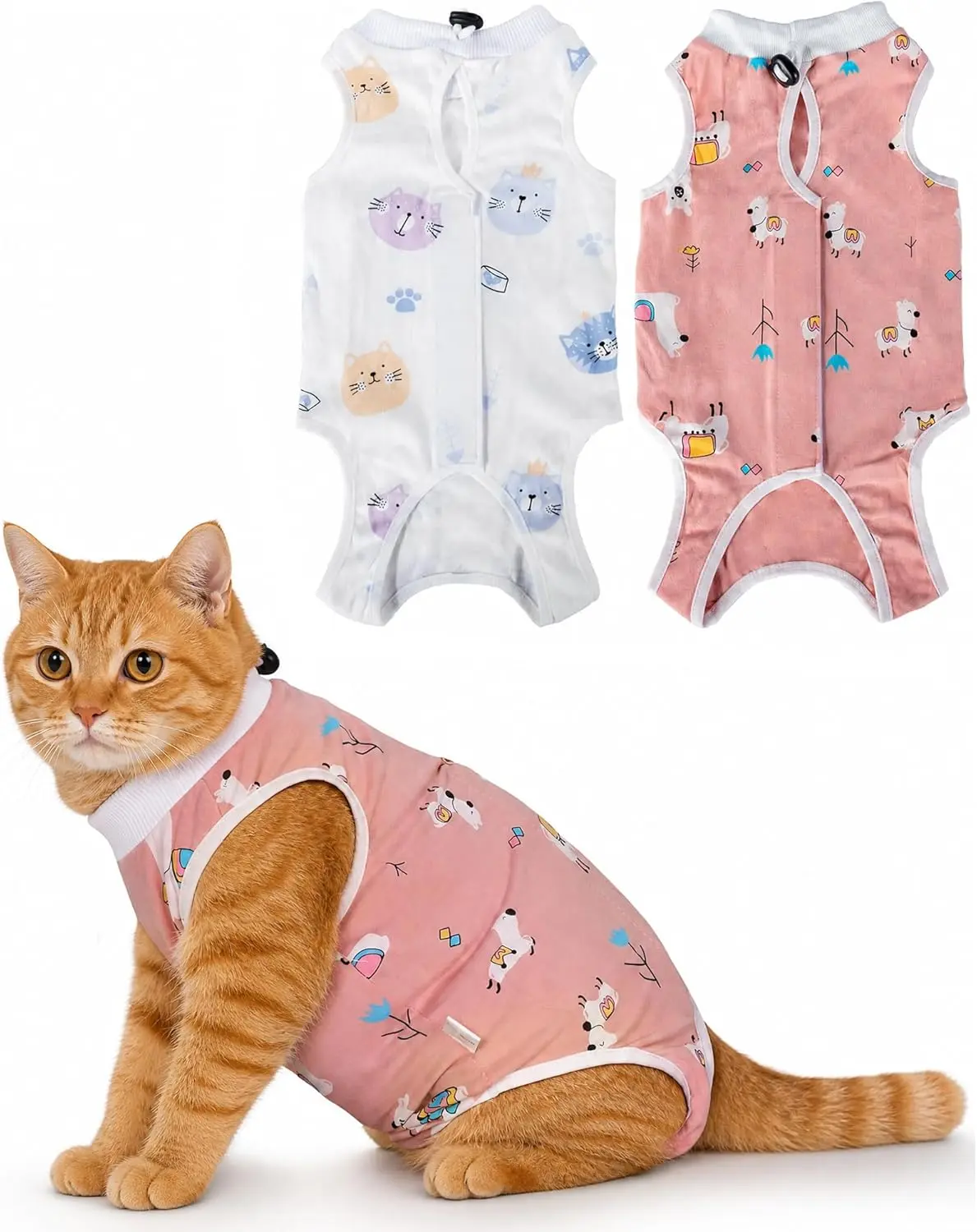 Pack Cat Recovery Suit - Breathable Cat Onesie for Cats After Surgery Female, Kitten Surgery Recovery Suit Female Abdominal Wounds