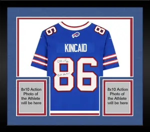 Framed Dalton Kincaid Buffalo Bills Autographed Blue Nike Limited Jersey with "Bills Mafia" Inscription - Fanatics Authentic Certified
