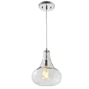 JONATHAN Y Selema Contemporary Iron Adjustable Ogee Lantern LED Pendant; for Living Room,Bedroom, Kitchen, Office