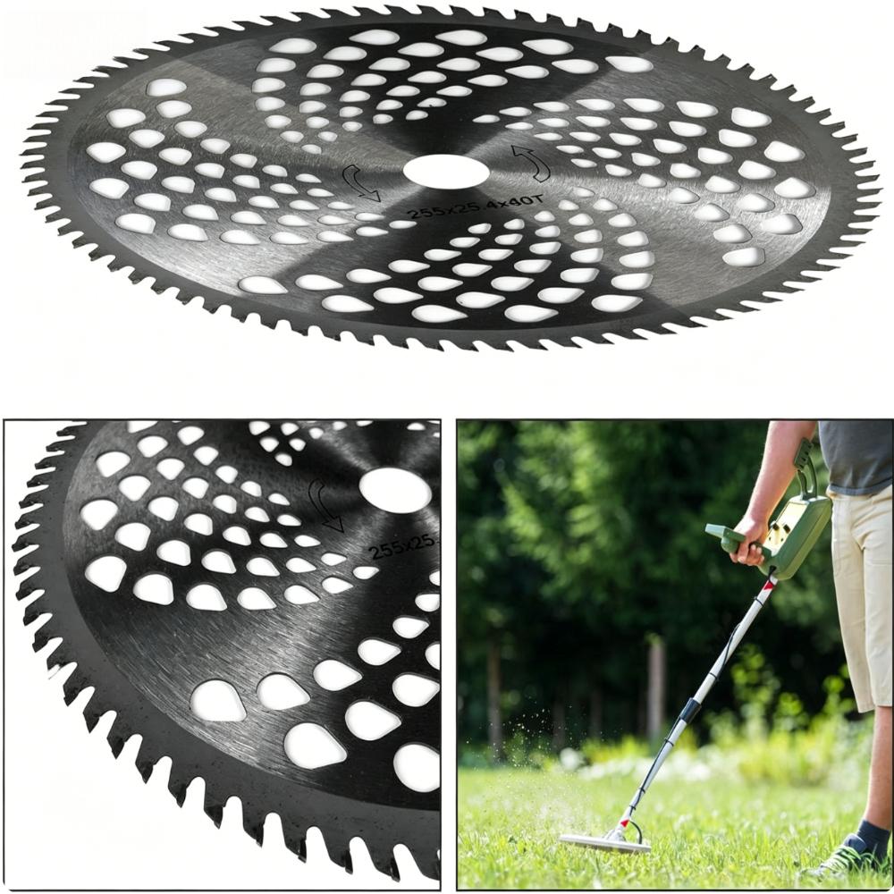 40-Tooth Alloy Brush Cutter Blade, Lawn & Garden Trimmer Replacement Part, Premium Sharp Wear-Resistant Cutter Head, Heavy-Duty Lawn Equipment Accessories for Gardening Maintenance, Single Blade