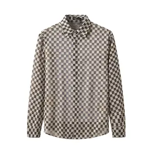 Textured Grid Shirt GREY