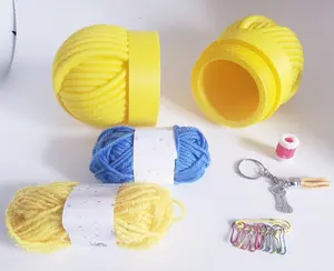 Yarn Ball Surprise Container - Crochet Knitter Gift - 3D Printed - Craft Storage Pot - Yarn Art Gift