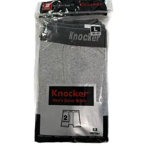 Knockers 2 PACK black & grey mens boxer breifs 100% cotton sizes M-3XL