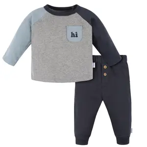 Baby Boys' s Long Sleeve Top and Jogger Set, 2 Piece