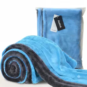 AUTTIK Full-sized 1400GSM Twisted Loop Microfiber Drying Towel - Dual-Sided Super Absorbent Car Wash Cloth, Scratch-Free Finish & Quick Dry for Auto Detailing