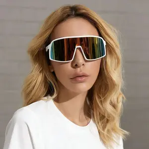 New Colorful Cycling Glasses, One-Piece Sunglasses, Fashion Outdoor Sports Sun Shades, Stylish Bicycle Riding Eyewear