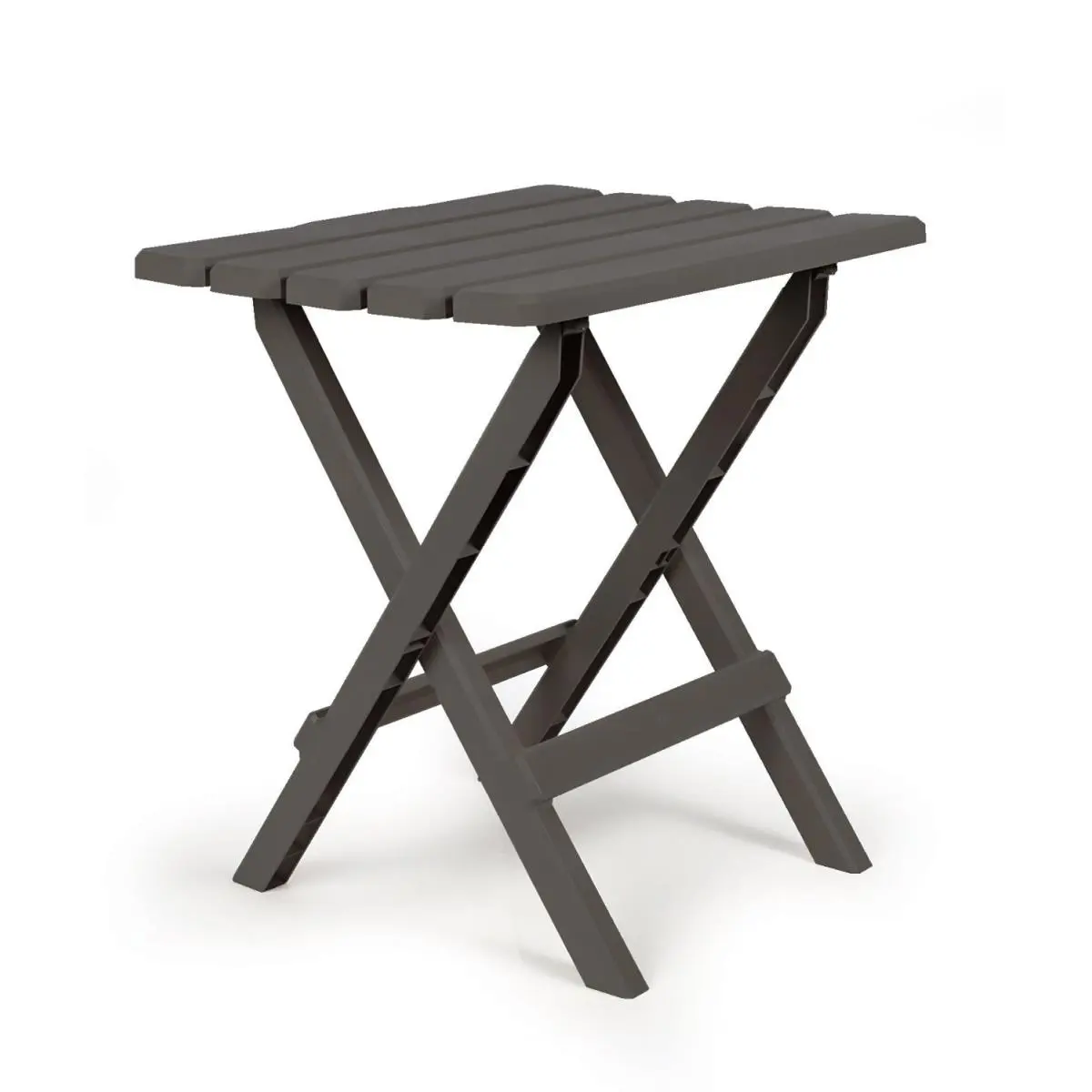 Camco Foldable Large Charcoal Plastic Garden Table, Durable Outdoor Furniture Supporting Up to 40 lbs