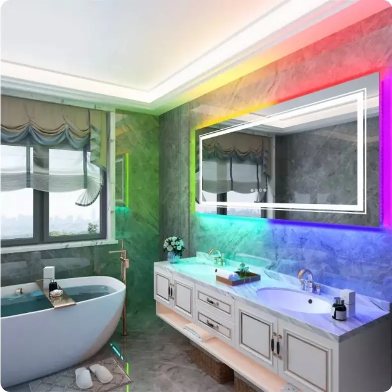 Luxury RGB LED Vanity Mirror — Touch Control + Anti-Fog