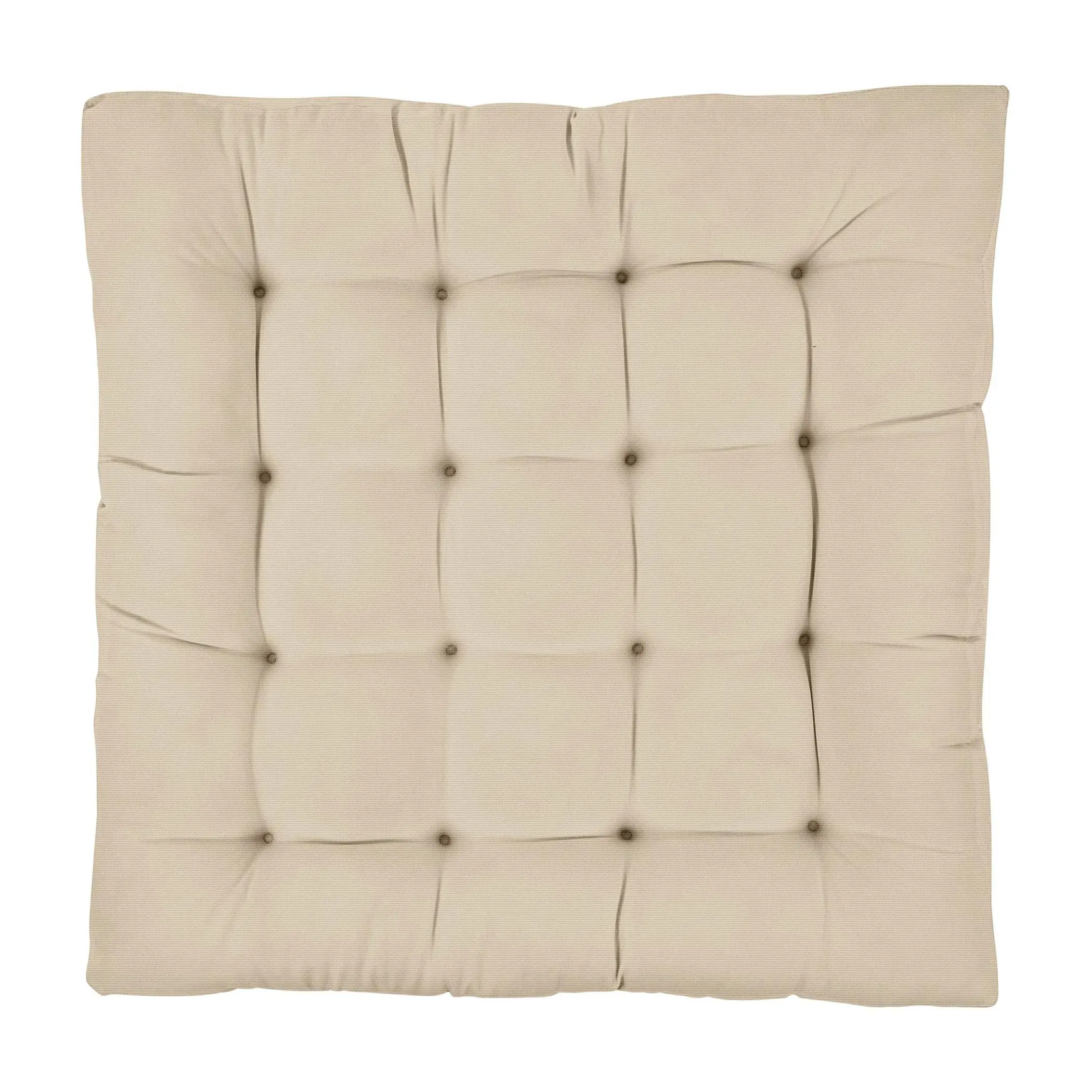 Sorra Home 40" Square Sunbrella Floor Pillow wi th Handle