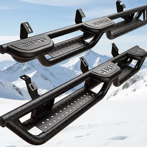 YITAMOTOR Wheel to Wheel Running Boards Fit for 2024-2025 Toyota Tacoma Double Cab Bed Access Side Steps with Two Stairs Nerf Bar Car Accessories