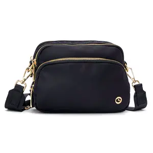 CN6079 Double-layer Shoulder Bag Messenger Bag Nylon Casual Sports Bag Handbag Simple Lightweight Waterproof Commuting Out  TikTokShopHolidayHaul