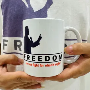 Charlie Kirks Freedom Mug, Always Fight For What Is Right Cup, 1993 2025 Memorial Gift