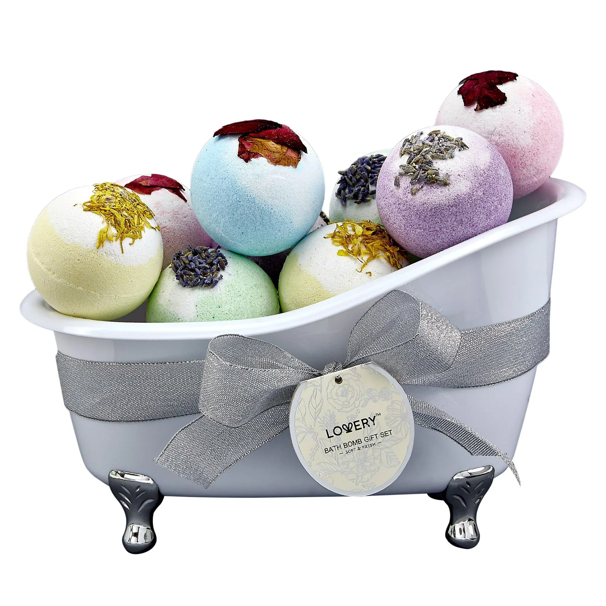 LoveryGifts  Bath Bombs Gift Set - 10Pc Variety Bubble Bath Gift Body Care Blend