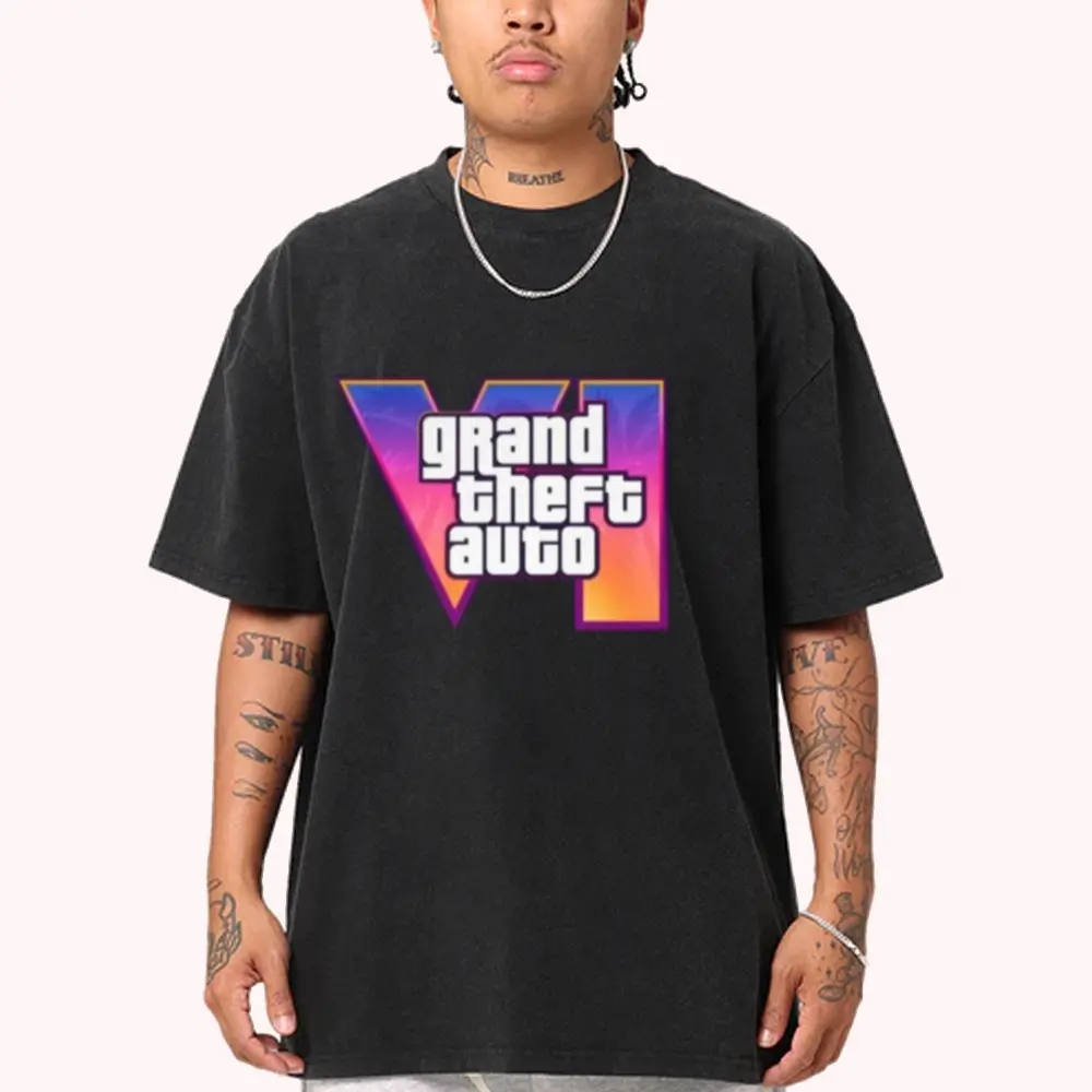 Grand Theft Auto Game Shirt Vintage 90s Retro Los Santos Graphic Tee Clothes HY4092