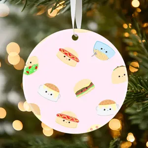 Christmas Ornaments Taco Mac N Cheese Dinner Blobs 1 Holiday Decor Gift For Friends New Year Tree Acrylic Birthday Circle