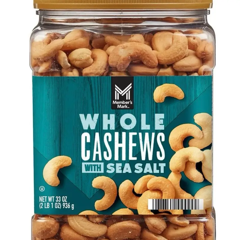 Member's Mark Whole Cashews with Sea Salt 33oz - Premium Snack Nuts for Everyday Enjoyment