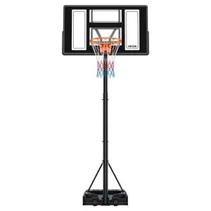 VEVOR Portable Basketball Stand, 10 ft Height Adjustment Basketball Hoop Goal, Basketballs Hoop Outdoor with 50 inch PC Backboard for Kids, Adults in Schools, Parks, Indoor Outdoor UseVEVOR Super Brand Day