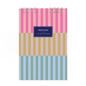 Admin Night Top Spiral Notepad - Colorblock Stripe