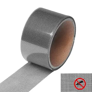 Window Screen Repair Tape 3 in X 120 in Patch Repair Kit for Windows and Doors Strong Adhesive Fiberglass Screen Tape Mesh Grey