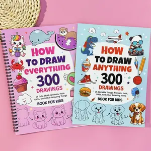 Cute Animal & Food Drawing Tutorial Notebook, Doodle Books, Art Sketchbooks, Spiral Bound Sketchbook with Cute Patterns, Perfect for Beginners Learning Illustrations!