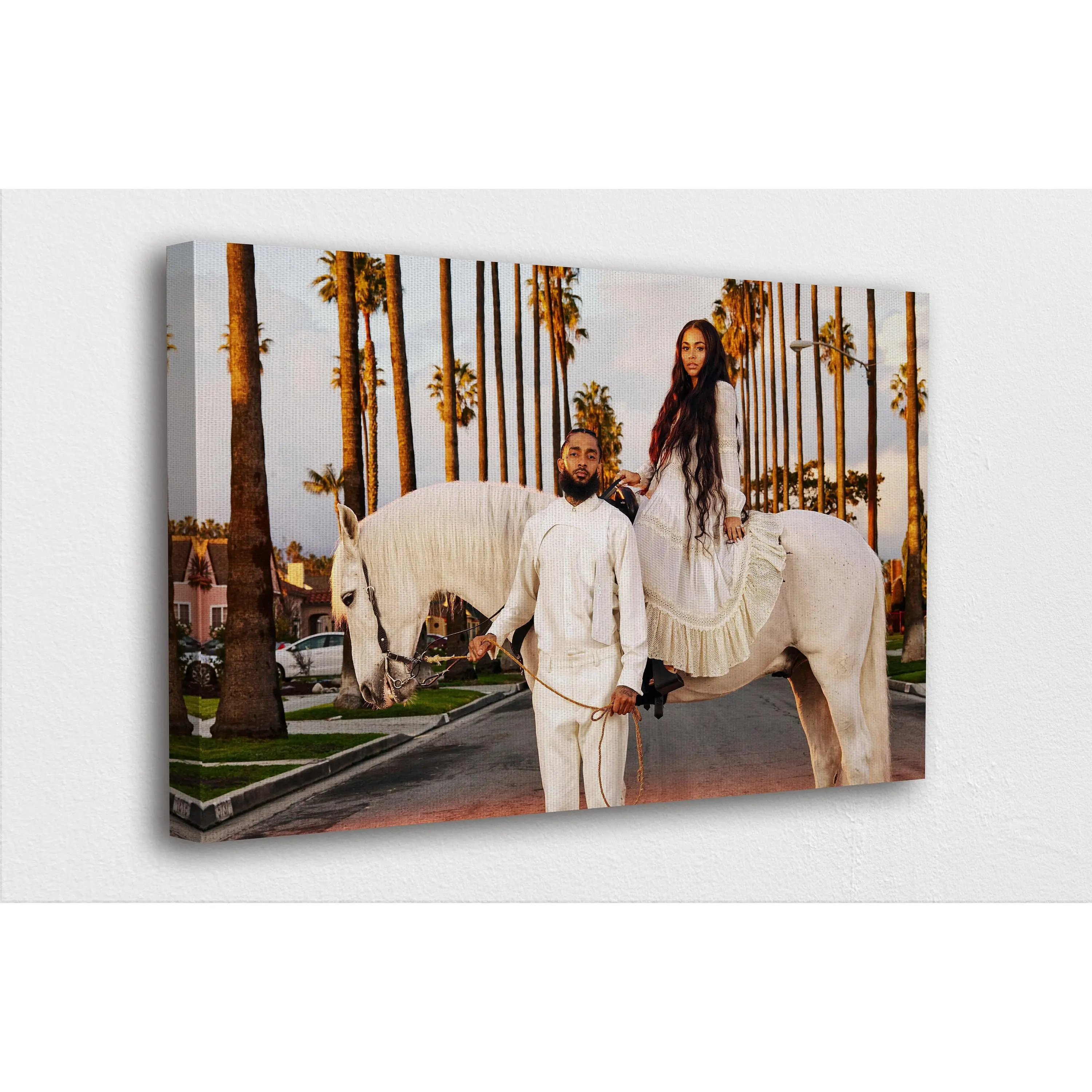 Nipsey Hussle -California Love With His Wife Lauren Art Poster/Pictures Printed Wall Art Decoration Poster No Frame
