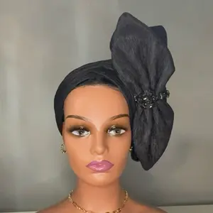 AAEssentials Royal Bloom Luxe Turban Customized with Elegant Bow Design and Sparkling Accent