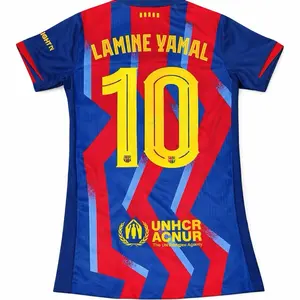 25/26 #10 Lamine Yamal Player Version Jersey - Slim Fit, Hand Wash, Perfect for Fans, 25/26 Season Collection, Player's Number and Name