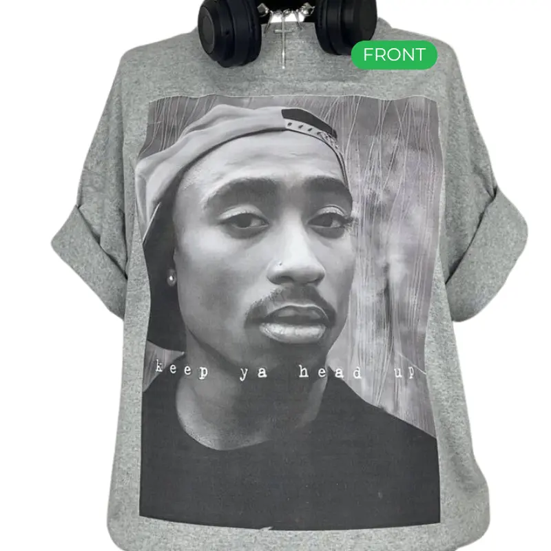 Vintage TuPac Graphic T-shirt, Hip Hop 90s Legends Tee, Unisex 2Pac Cotton Shirt