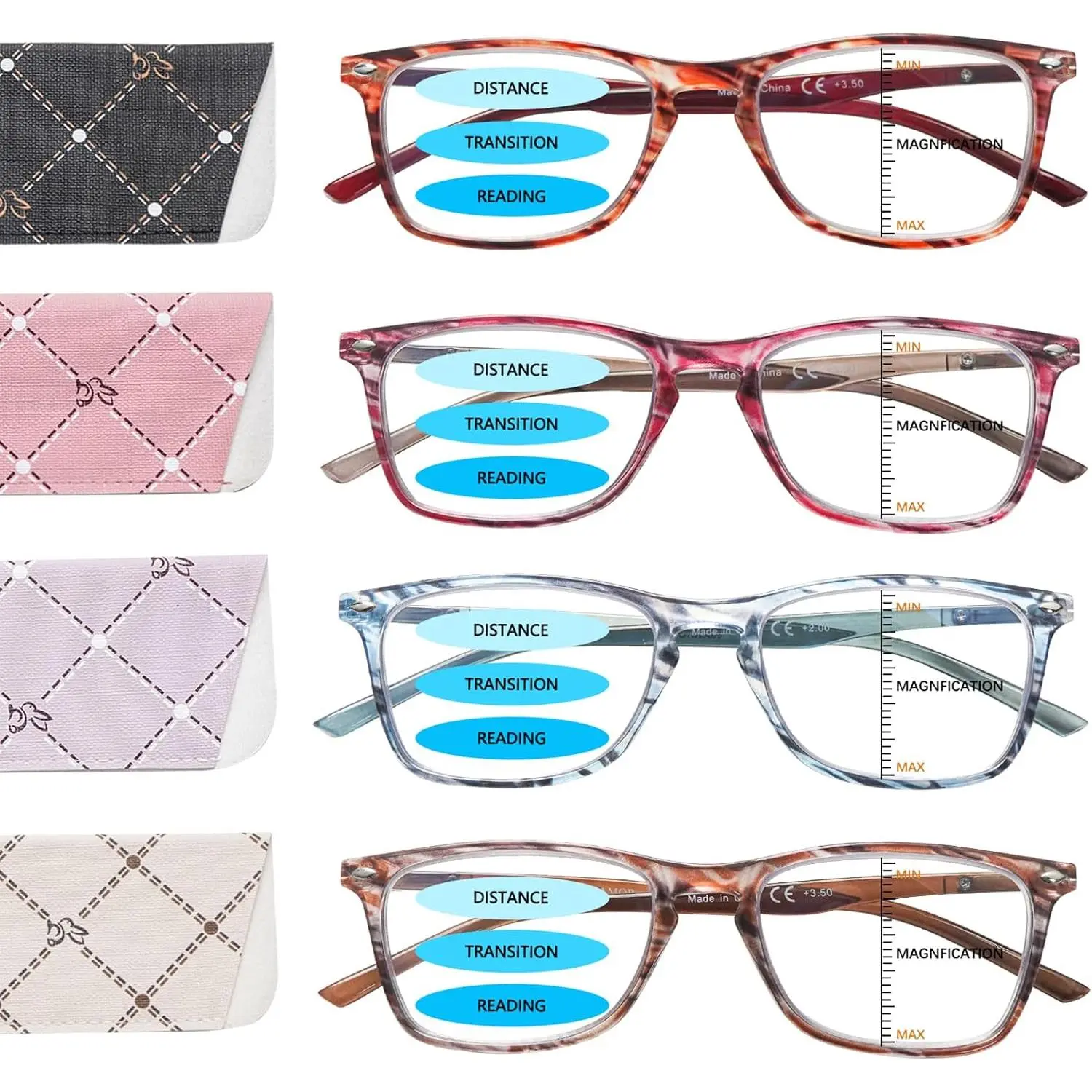 Blue Brown Red Purple