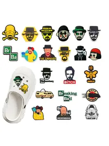 21pcs Breaking Bad PVC Shoe Accessories, Shoe Charms Set, Perfect for Hole Bracelets, Holey Shoes, Beach Bags, DIY Party Shoe Decorations