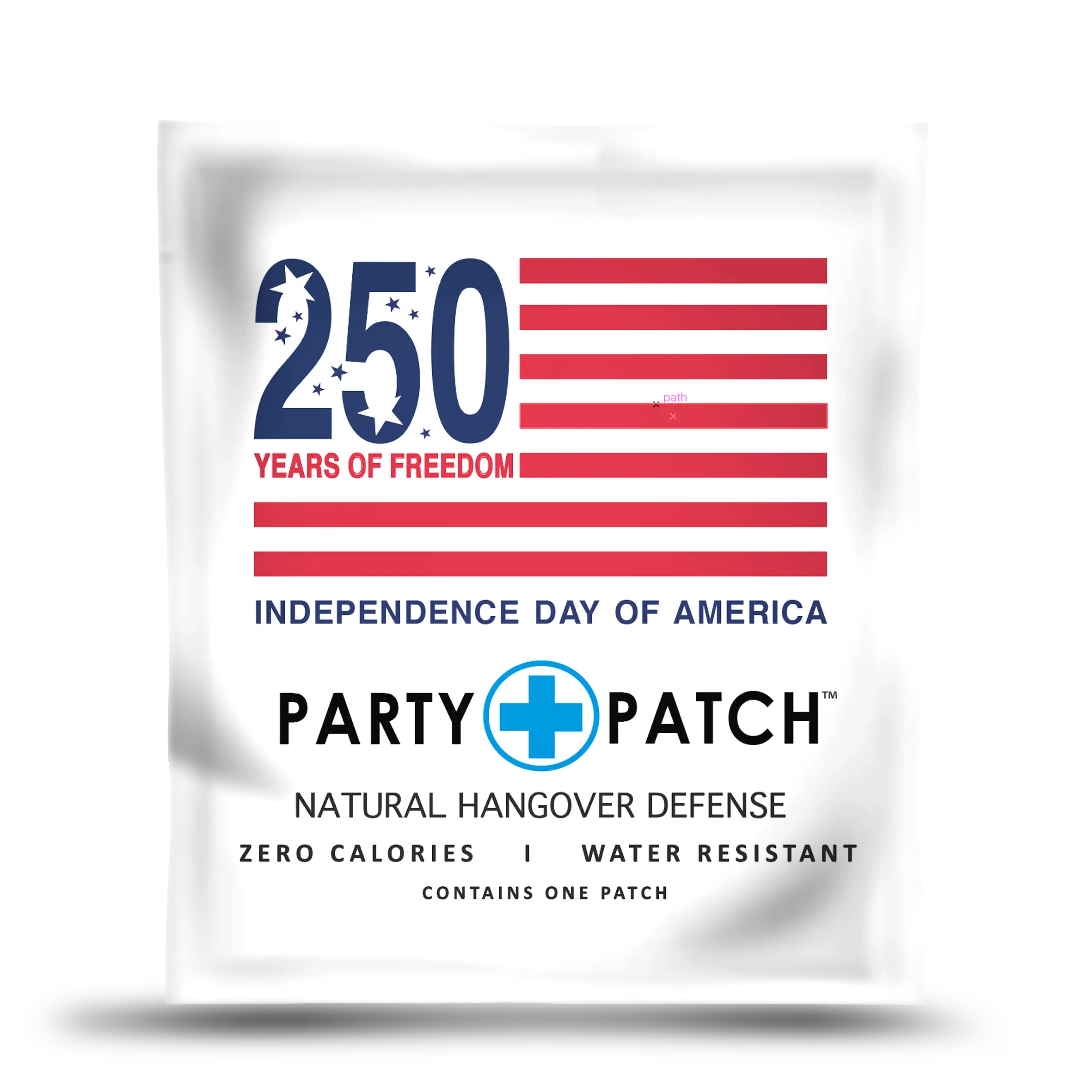 Party Patch Independence Day 250 Years of Freedom Water-Resistant - Recovery Sticker, Festive Party Attire Accessory for Celebrations