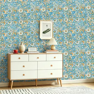 Seamless Wall Sticker, Abstract Circle Pattern, Universal PVC Wallpaper, Weather-Resistant, Easy Application, Home Decor Essential