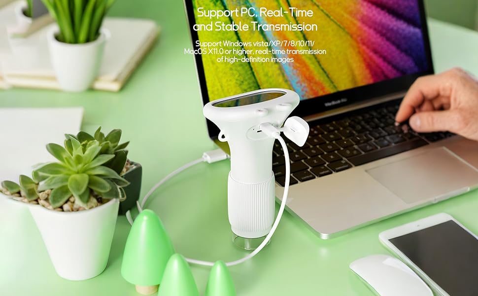 Microscope for Kids, SKYBASIC 2" IPS Screen 1000X Handheld Digital Microscopes HD Pocket Portable Mini USB Microscope Camera, PC Compatible, Science Edu Fun Birthday Gifts Toys for Children Students